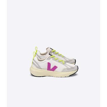 Zapatillas Running Veja CANARY ELASTIC LACE Niños Grey/White | España 721ZUT